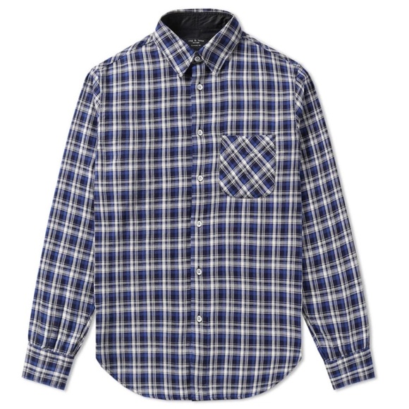 Rag & Bone Men’s Flannel Beach Shirt L - Picture 1 of 14